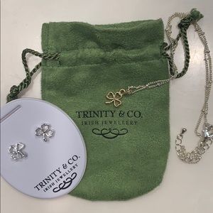 Clover earrings and necklace from Ireland